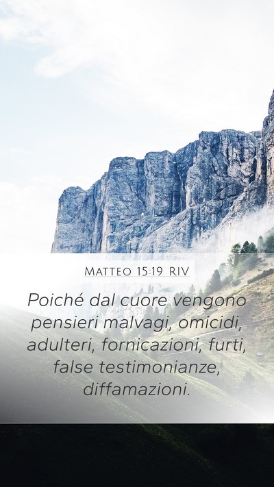 Matteo 15:19 RIV Bible Verse Image