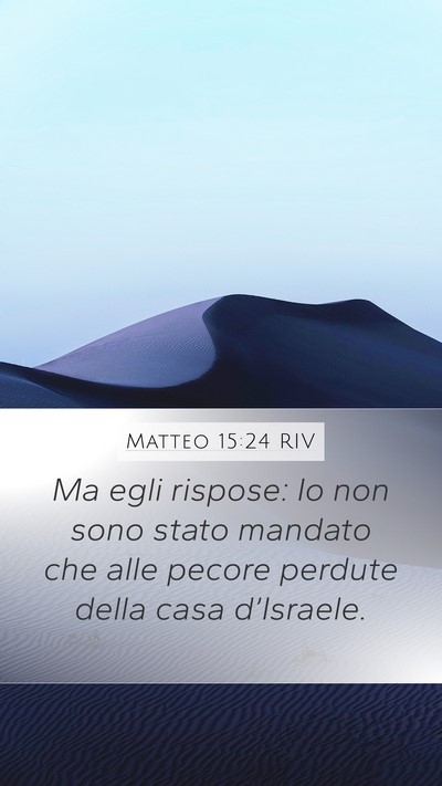 Matteo 15:24 RIV Bible Verse Image