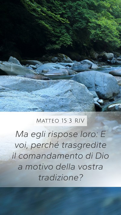 Matteo 15:3 RIV Bible Verse Image