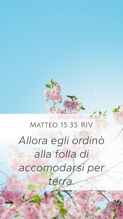 Matteo 15:35 RIV Bible Verse Image