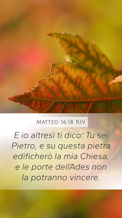 Matteo 16:18 RIV Bible Verse Image