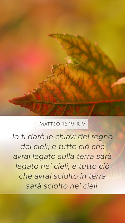 Matteo 16:19 RIV Bible Verse Image