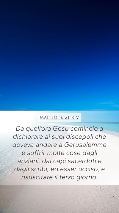 Matteo 16:21 RIV Bible Verse Image