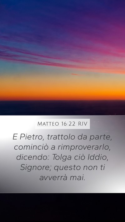 Matteo 16:22 RIV Bible Verse Image