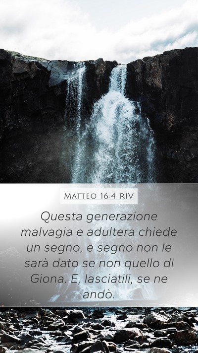 Matteo 16:4 RIV Bible Verse Image