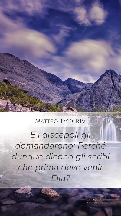 Matteo 17:10 RIV Bible Verse Image