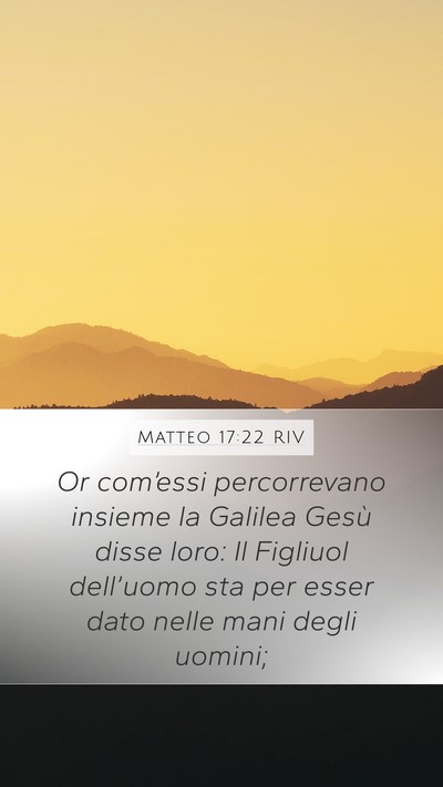 Matteo 17:22 RIV Bible Verse Image