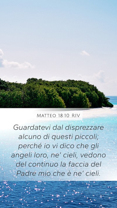 Matteo 18:10 RIV Bible Verse Image