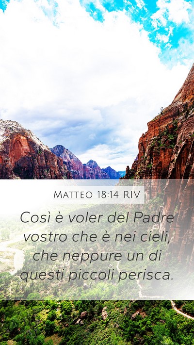 Matteo 18:14 RIV Bible Verse Image