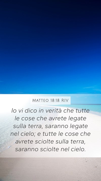 Matteo 18:18 RIV Bible Verse Image