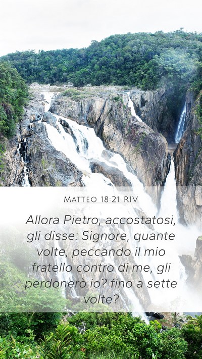 Matteo 18:21 RIV Bible Verse Image