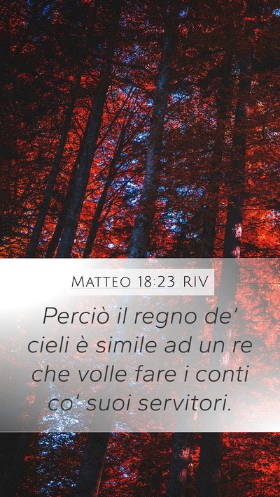 Matteo 18:23 RIV Bible Verse Image