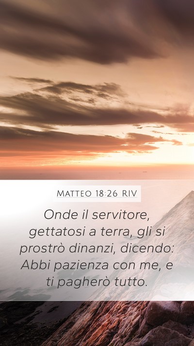 Matteo 18:26 RIV Bible Verse Image
