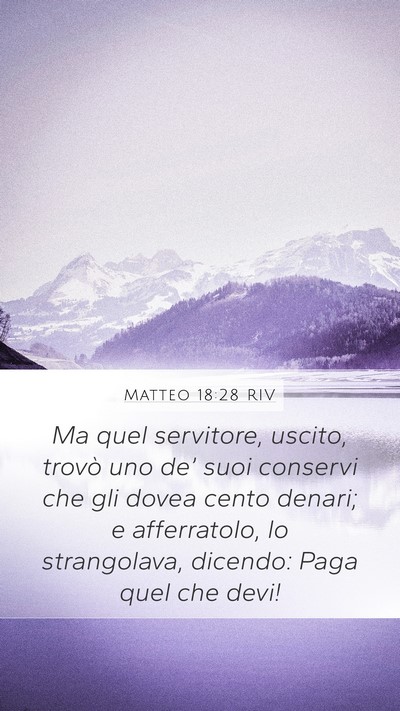 Matteo 18:28 RIV Bible Verse Image
