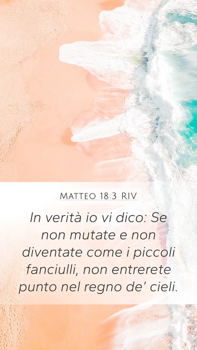 Matteo 18:3 RIV Bible Verse Image