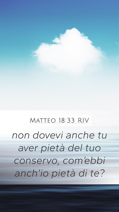 Matteo 18:33 RIV Bible Verse Image