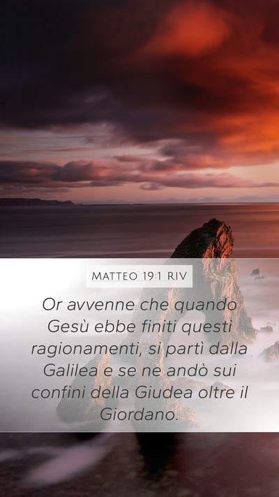 Matteo 19:1 RIV Bible Verse Image