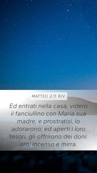 Matteo 2:11 RIV Bible Verse Image