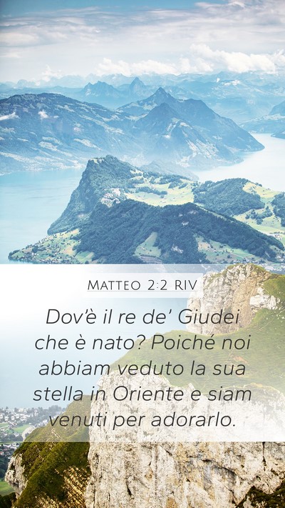 Matteo 2:2 RIV Bible Verse Image