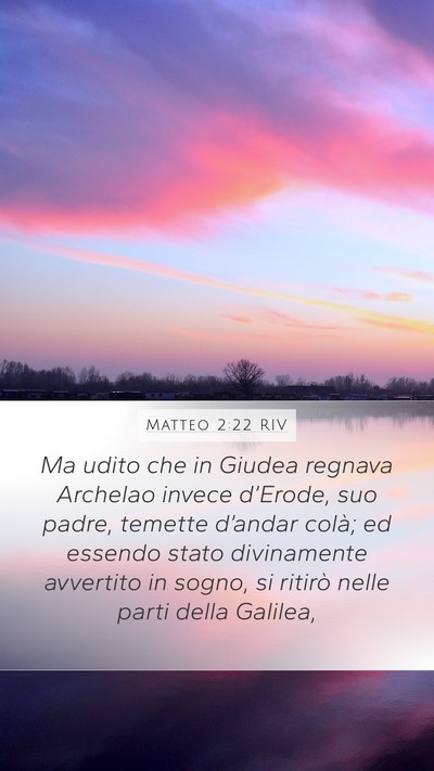 Matteo 2:22 RIV Bible Verse Image