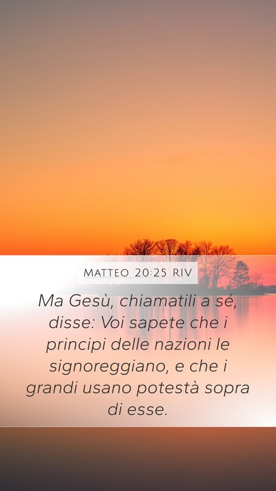 Matteo 20:25 RIV Bible Verse Image