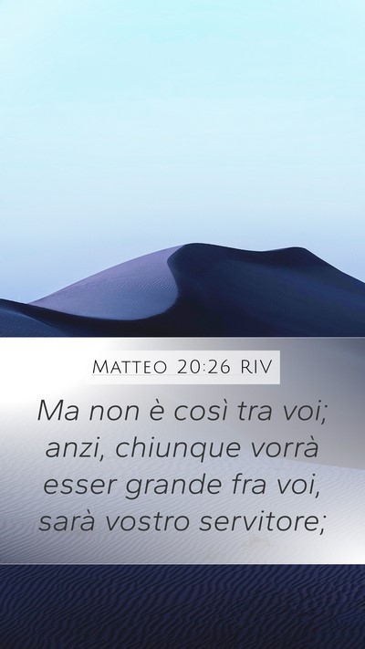 Matteo 20:26 RIV Bible Verse Image