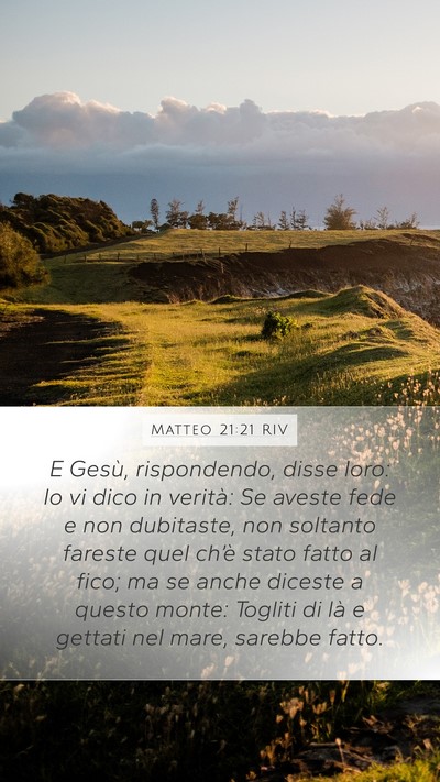 Matteo 21:21 RIV Bible Verse Image