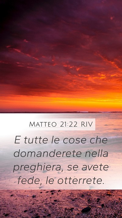 Matteo 21:22 RIV Bible Verse Image