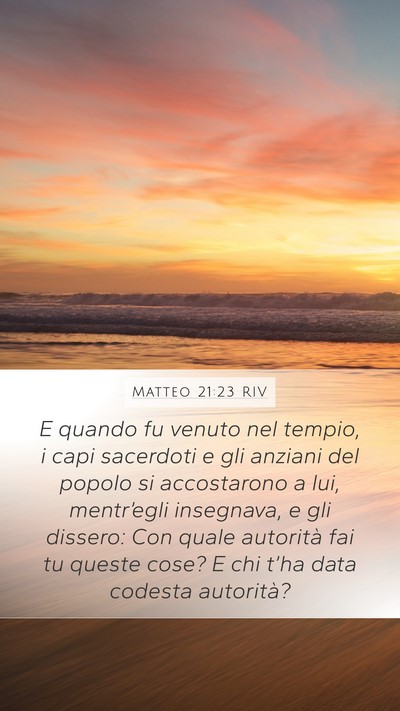 Matteo 21:23 RIV Bible Verse Image