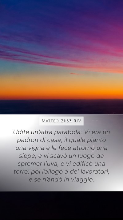 Matteo 21:33 RIV Bible Verse Image
