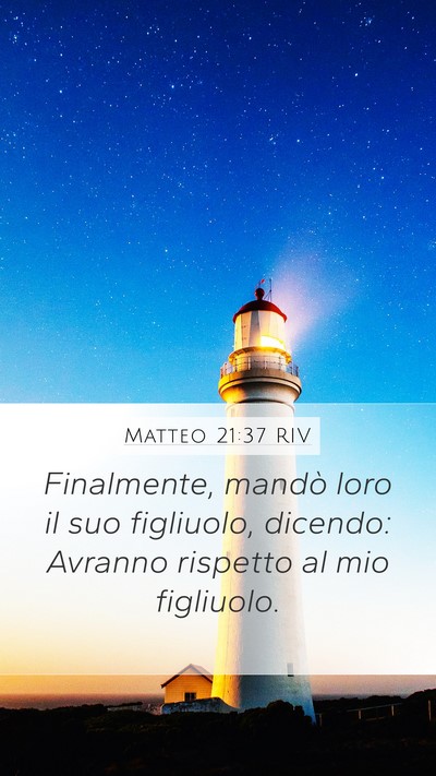 Matteo 21:37 RIV Bible Verse Image