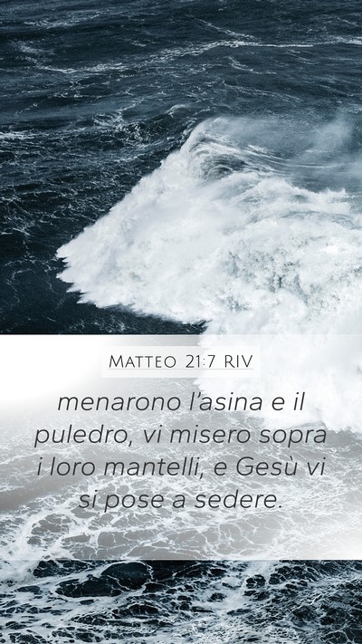 Matteo 21:7 RIV Bible Verse Image