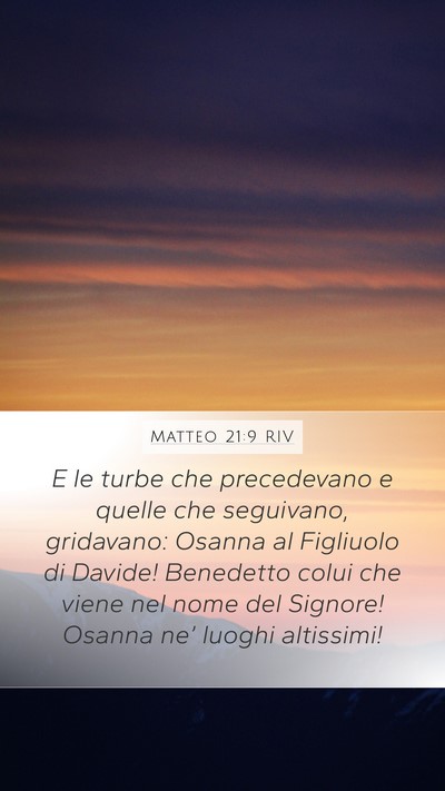 Matteo 21:9 RIV Bible Verse Image