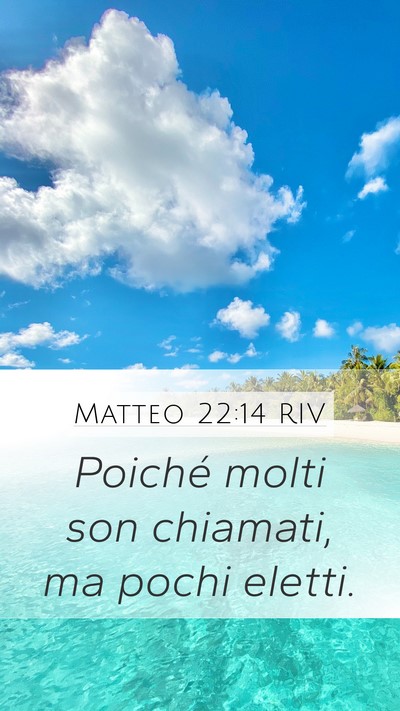 Matteo 22:14 RIV Bible Verse Image