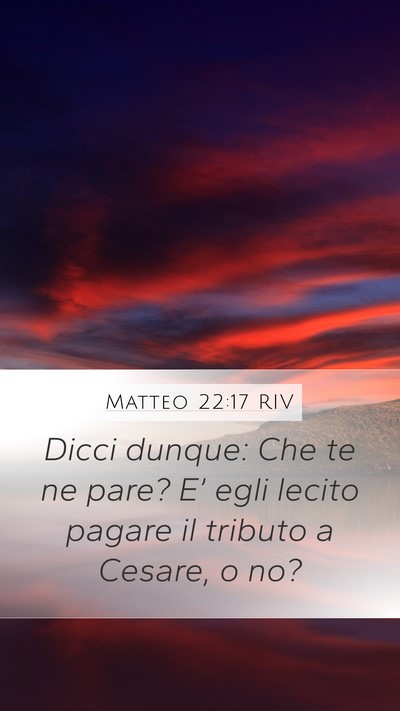Matteo 22:17 RIV Bible Verse Image