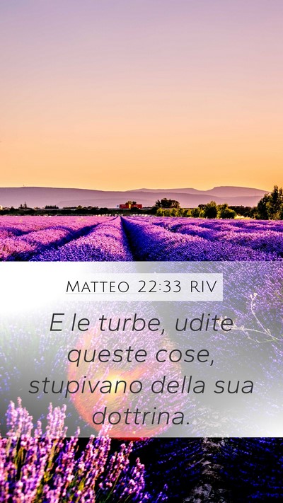 Matteo 22:33 RIV Mobile Phone Wallpaper - E le turbe, udite queste cose, stupivano della - Mobile Bible Verse Wallpaper