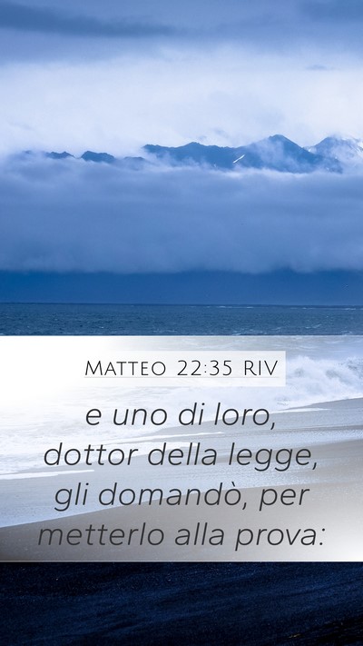 Matteo 22:35 RIV Bible Verse Image