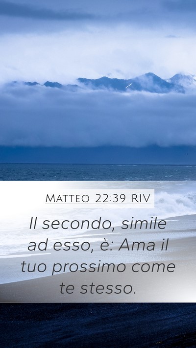 Matteo 22:39 RIV Bible Verse Image