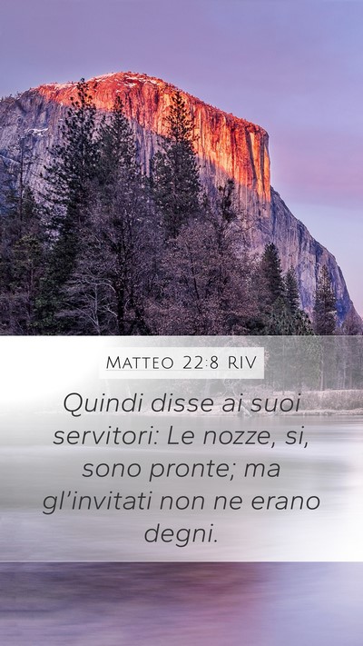 Matteo 22:8 RIV Bible Verse Image
