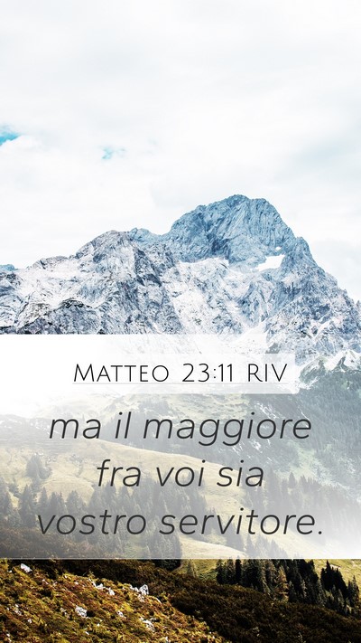 Matteo 23:11 RIV Bible Verse Image