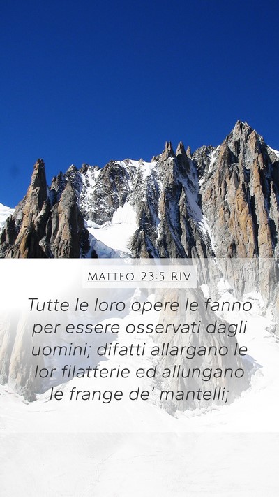 Matteo 23:5 RIV Bible Verse Image