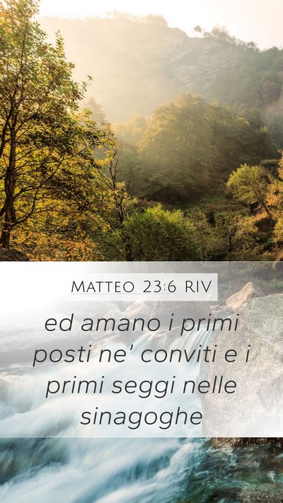Matteo 23:6 RIV Bible Verse Image