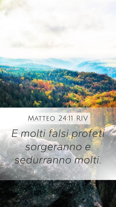 Matteo 24:11 RIV Bible Verse Image