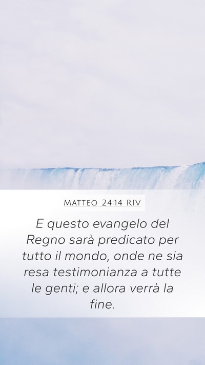 Matteo 24:14 RIV Bible Verse Image
