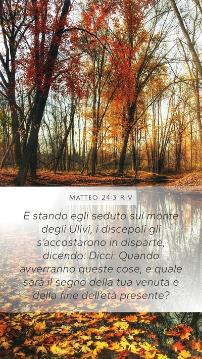 Matteo 24:3 RIV Bible Verse Image