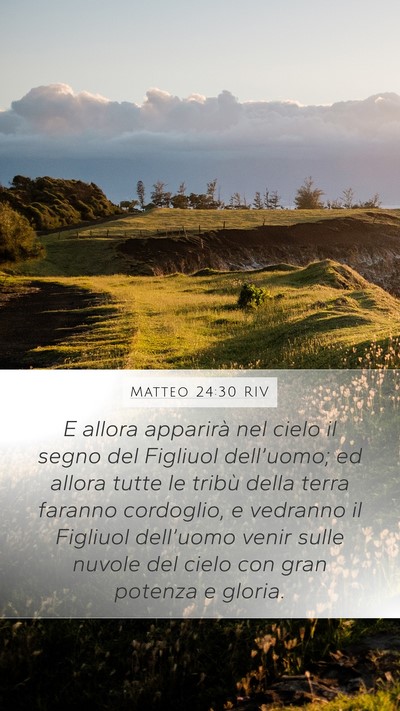 Matteo 24:30 RIV Bible Verse Image