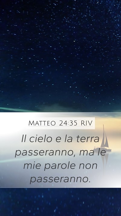 Matteo 24:35 RIV Bible Verse Image