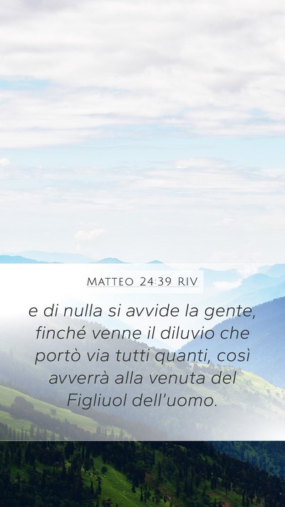 Matteo 24:39 RIV Bible Verse Image