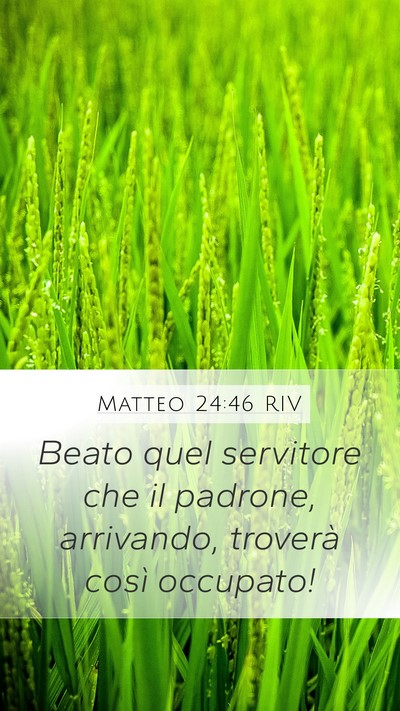 Matteo 24:46 RIV Mobile Phone Wallpaper - Beato quel servitore che il padrone, arrivando, - Mobile Bible Verse Wallpaper
