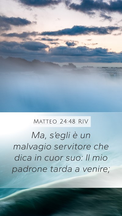 Matteo 24:48 RIV Bible Verse Image
